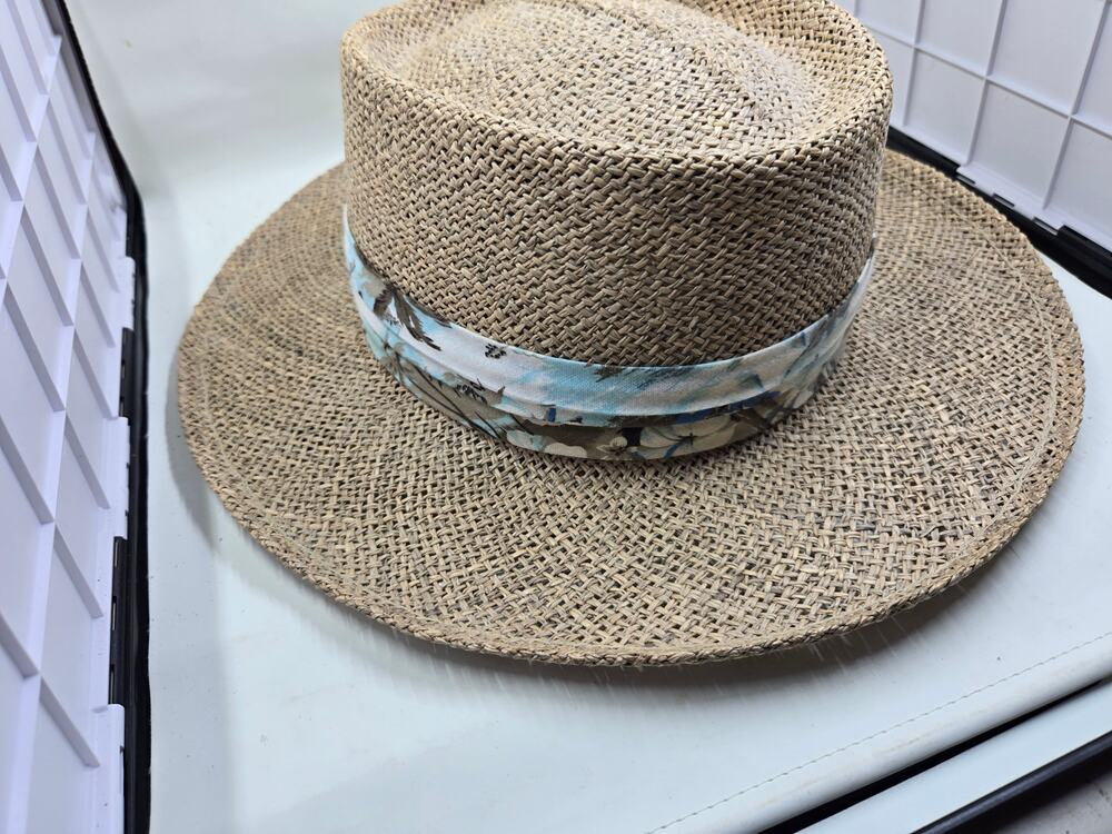 Vintage Imperial Headwear Made in USA Straw Sun Hat Wide Brim One Size
